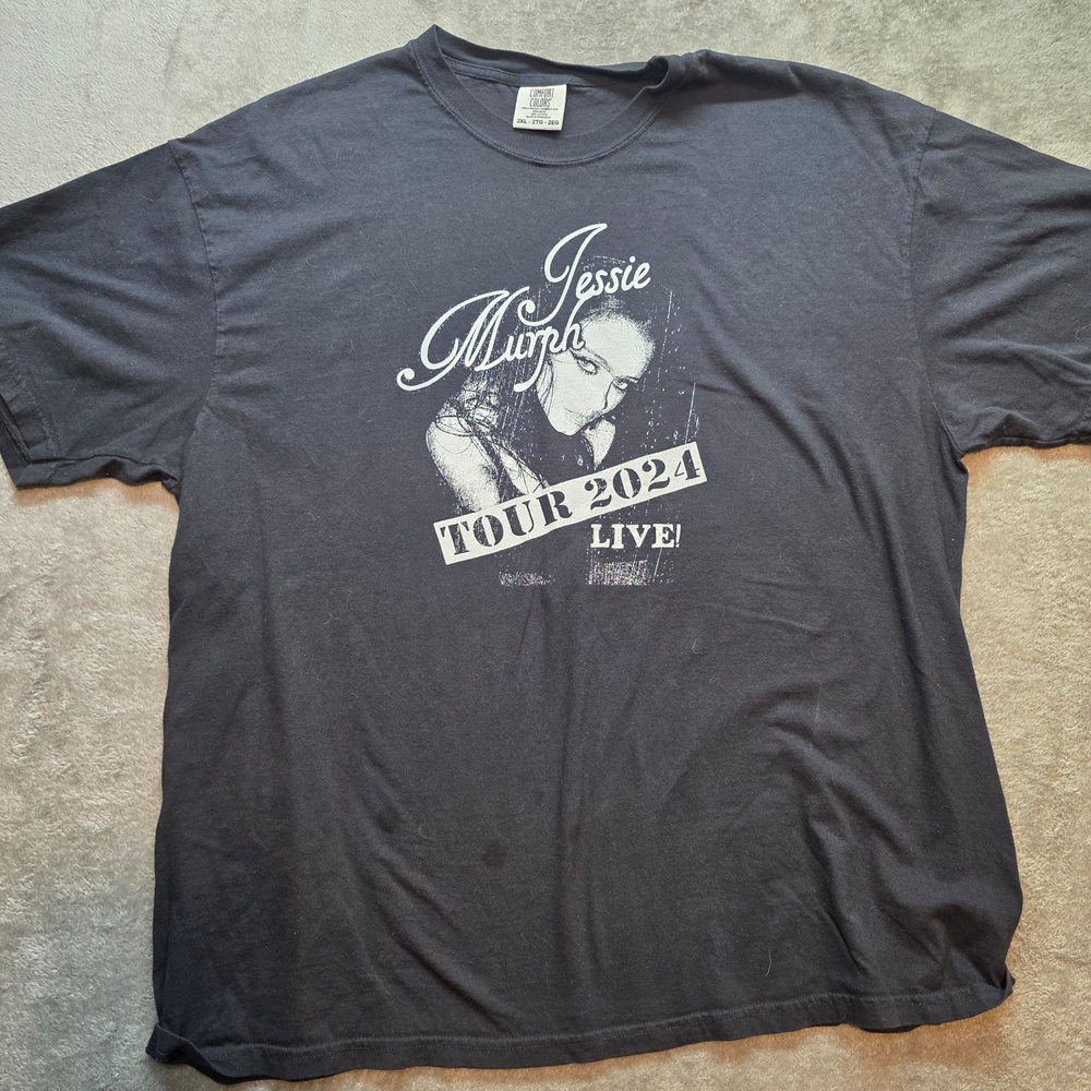 Jessie Murph Tour 2024 Shirt Mens 2XL Black Comfort Colors Concert Live T-Shirt